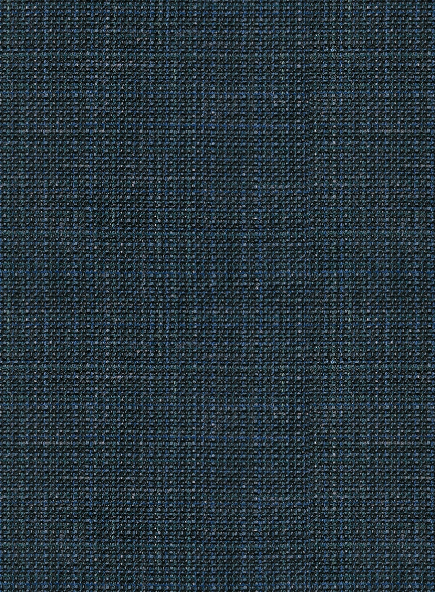 London Loom Teal Blue Ilaria Wool Silk Linen Suit