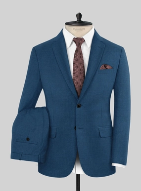 Marco Stretch Casa Blue Wool Suit