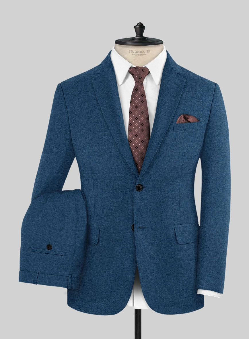 Marco Stretch Casa Blue Wool Suit