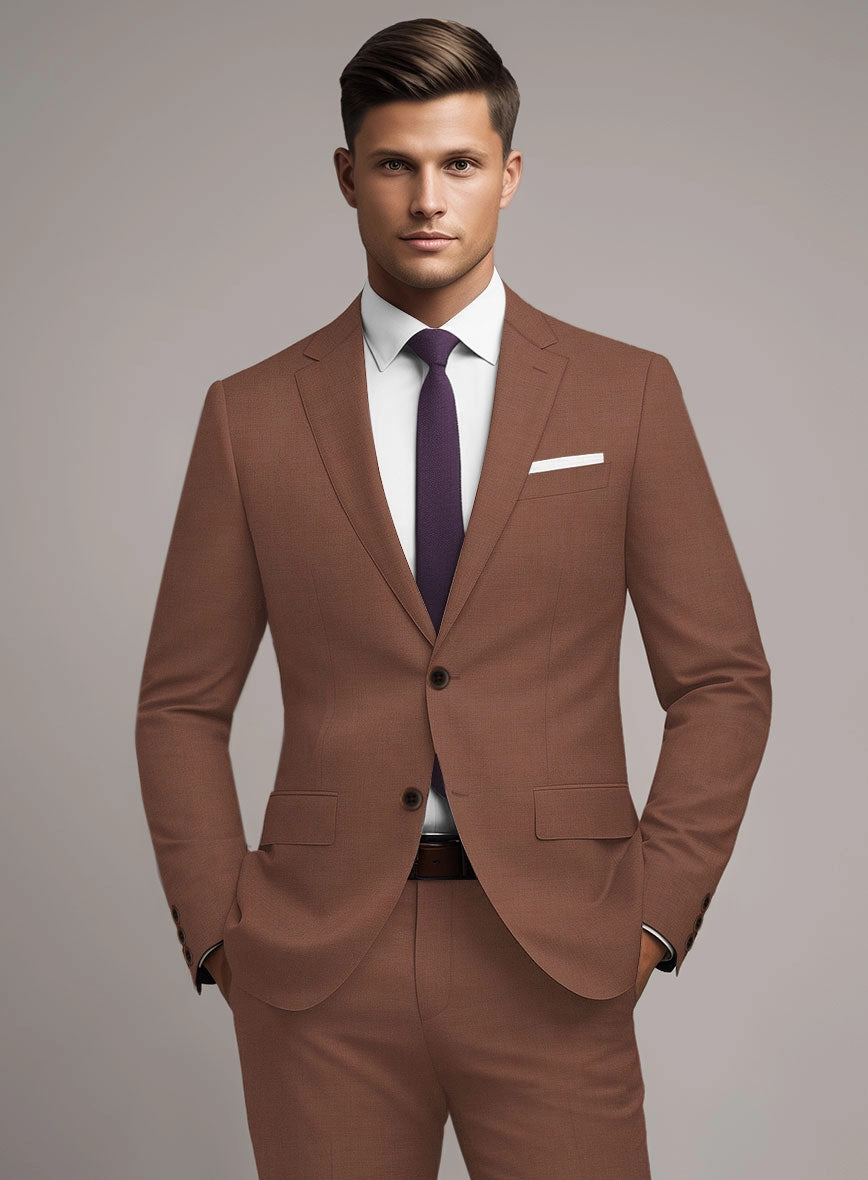 Marco Stretch Chestnut Wool Suit