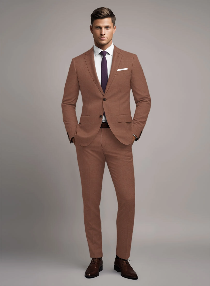 Marco Stretch Chestnut Wool Suit