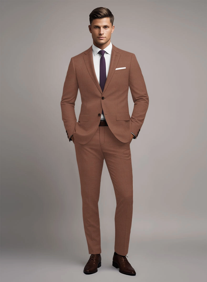Marco Stretch Chestnut Wool Suit