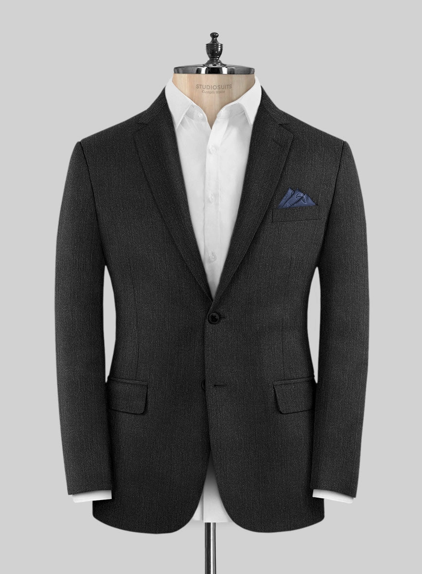 Marco Stretch Dark Charcoal Wool Suit