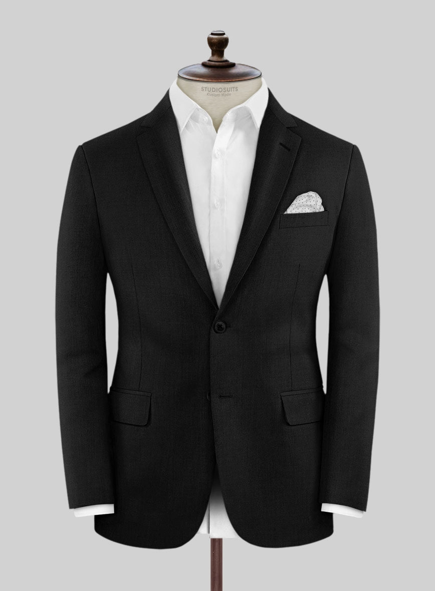 Marco Stretch Deep Black Wool Suit