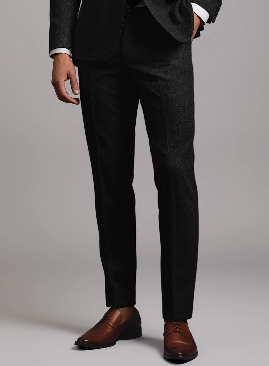 Marco Stretch Deep Black Wool Suit