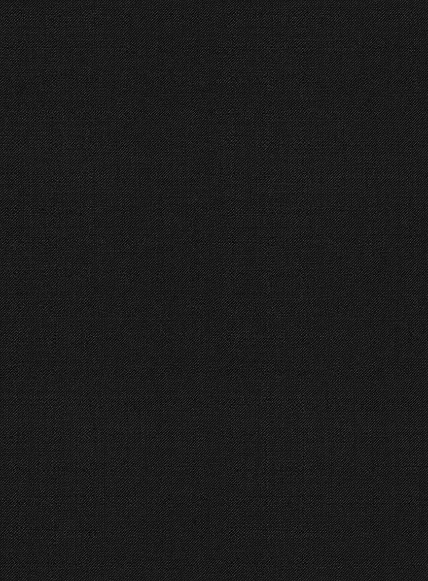 Marco Stretch Deep Black Wool Suit