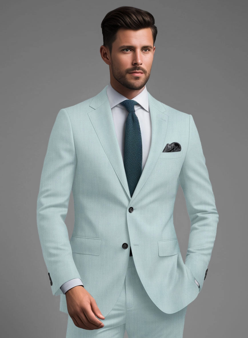 Marco Stretch Light Blue Wool Suit
