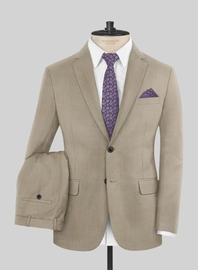 Marco Stretch Light Brown Wool Suit