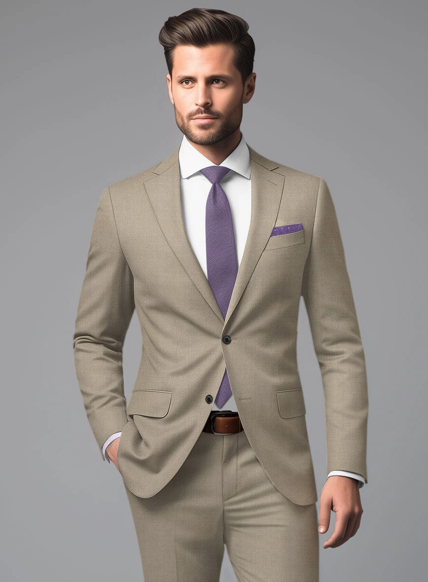 Marco Stretch Light Brown Wool Suit
