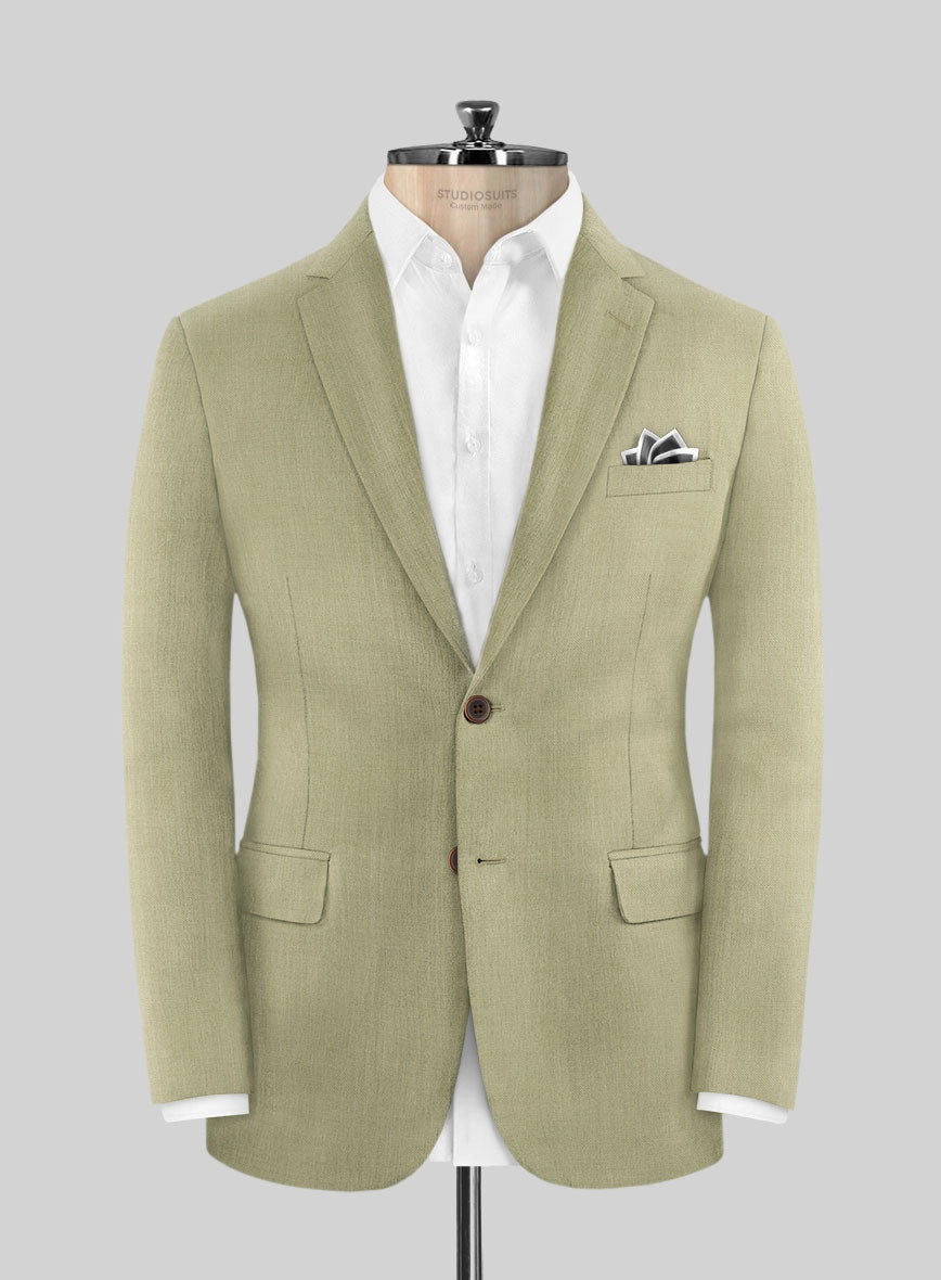 Marco Stretch Light Khaki Wool Suit