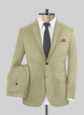 Marco Stretch Light Khaki Wool Suit