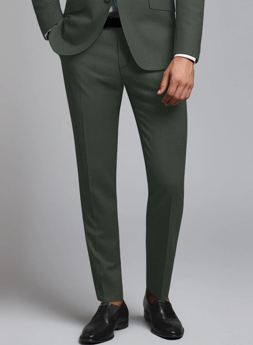 Marco Stretch Military Green Wool Suit