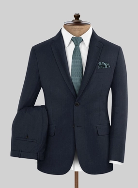 Marco Stretch Navy Blue Wool Suit