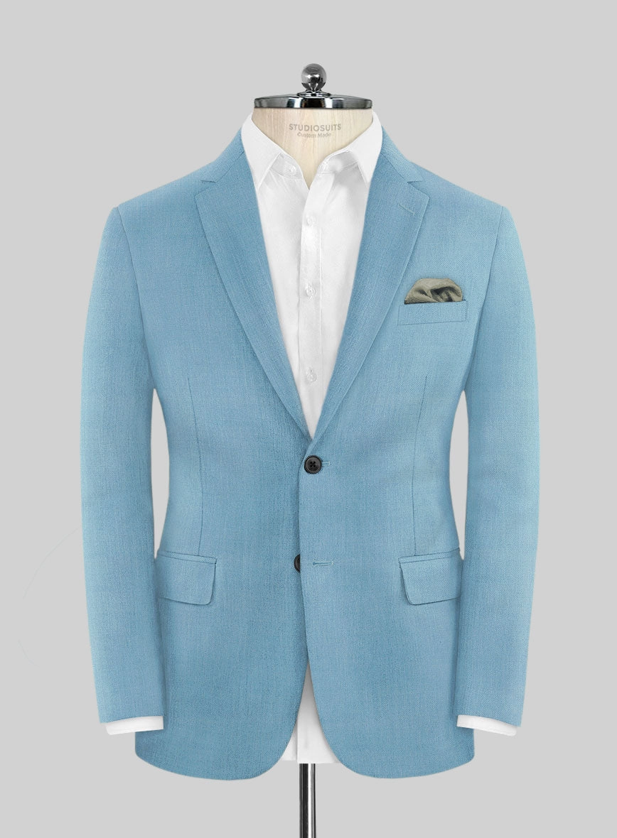 Marco Stretch Pastel Blue Wool Suit