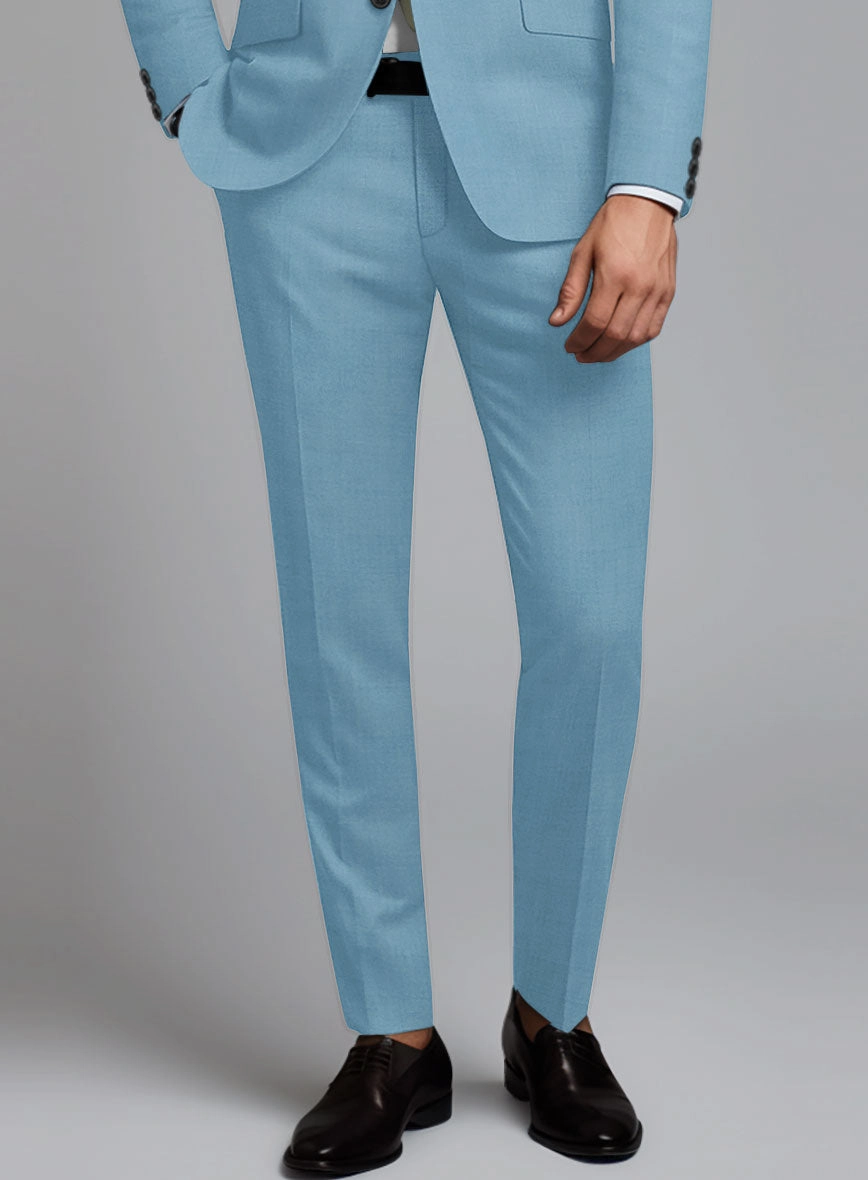 Marco Stretch Pastel Blue Wool Suit