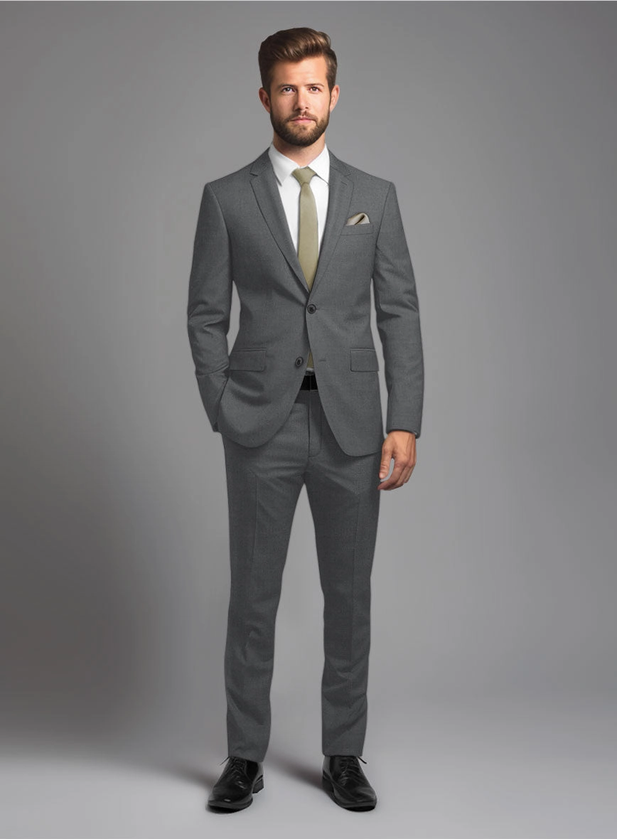 Marco Stretch Steel Gray Wool Suit