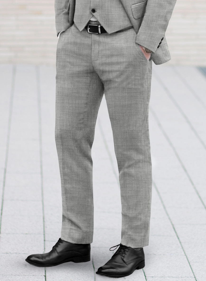 Marco Stretch Worsted Light Gray Wool Suit