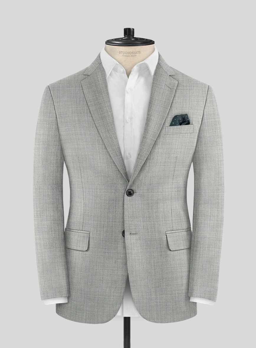 Marco Stretch Worsted Light Gray Wool Suit