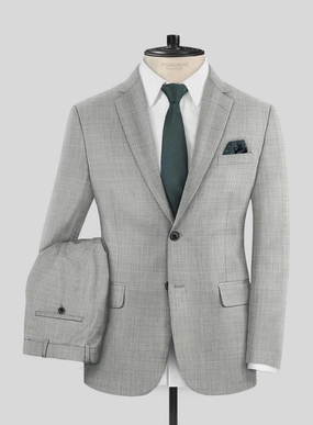 Marco Stretch Worsted Light Gray Wool Suit