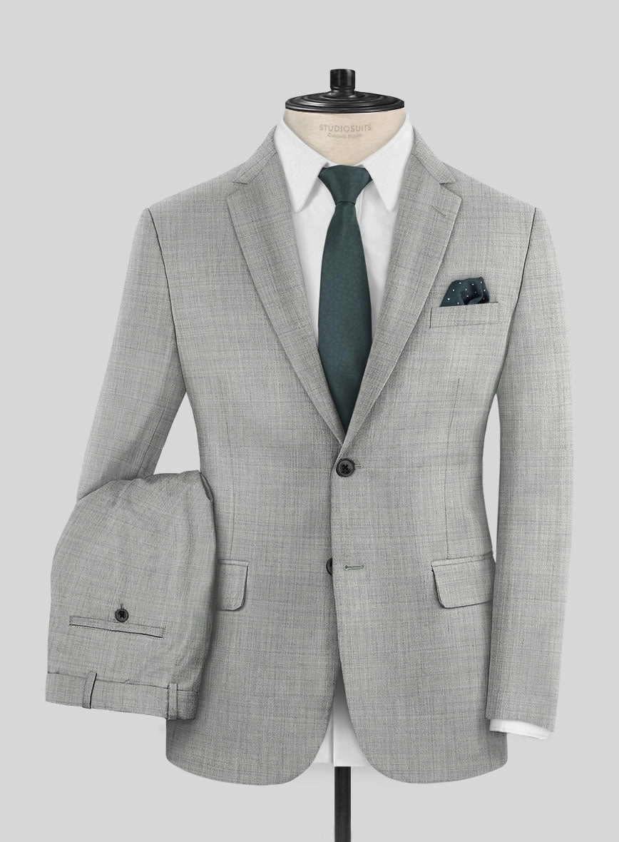 Marco Stretch Worsted Light Gray Wool Suit