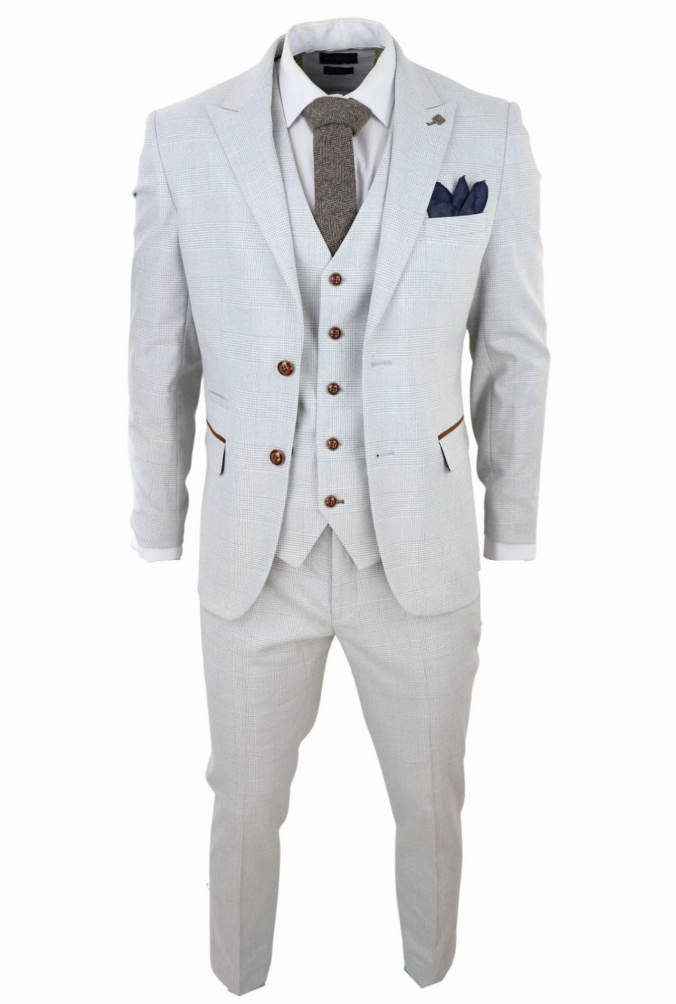 Mark 3 Piece Tweed Check Suit