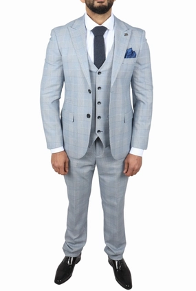 Mark 3 Piece Tweed Check Suit