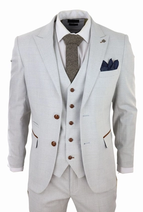 Mark 3 Piece Tweed Check Suit