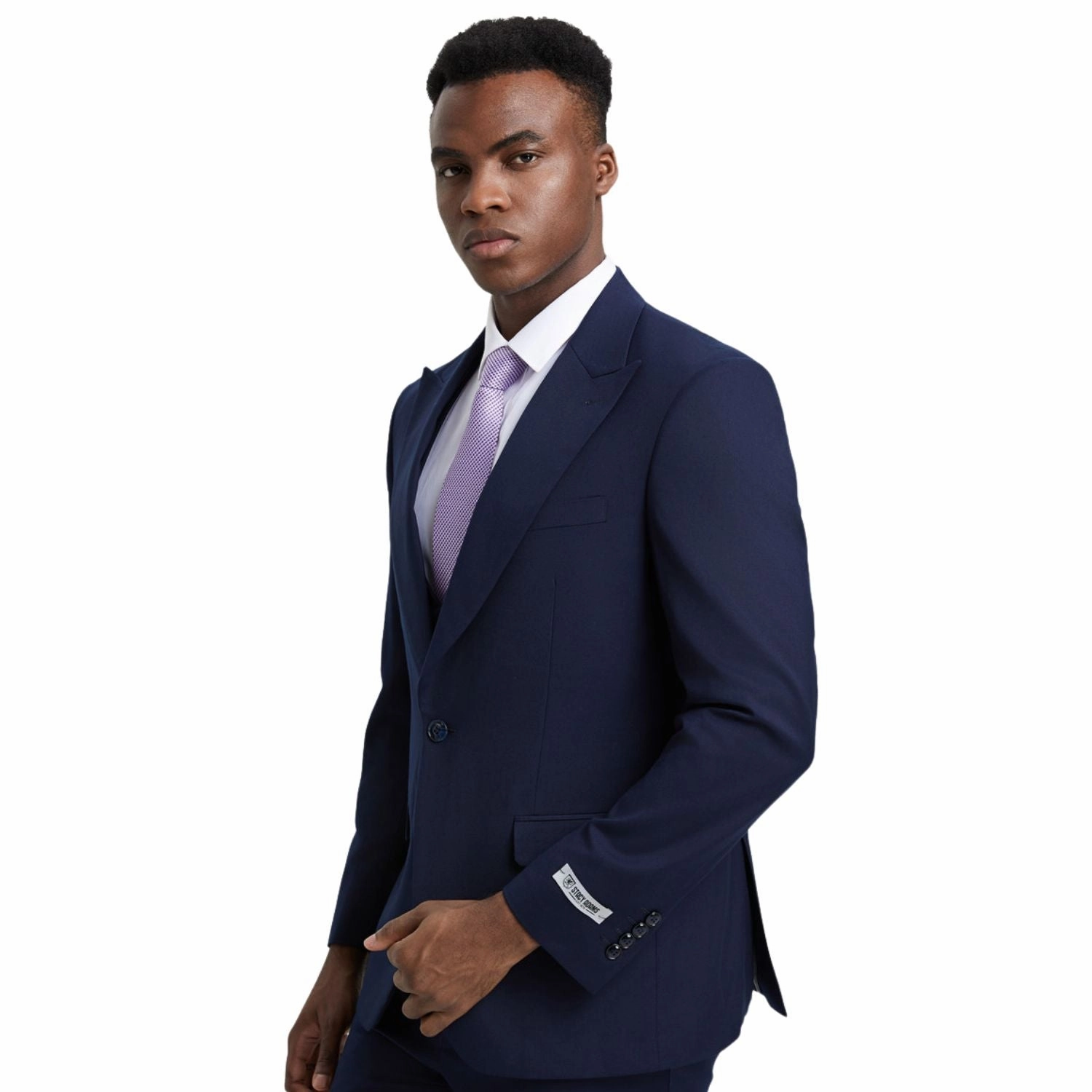 Maroonyx Collection: Stacy Adams Navy Blue 3-Piece Suit