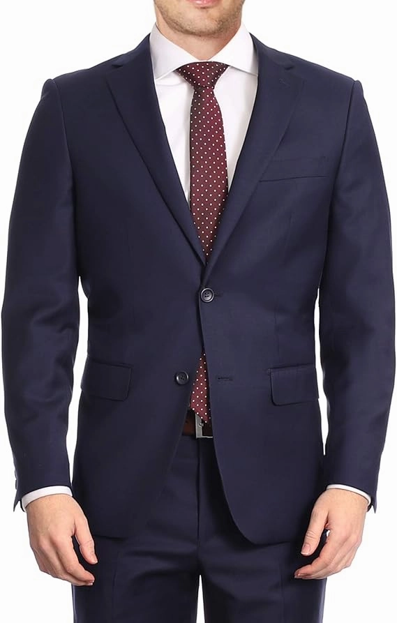 Mens Big & Tall Classic Fit Two Button 100% Wool Suit