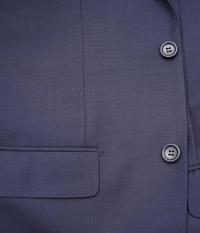 Mens Big & Tall Classic Fit Two Button 100% Wool Suit