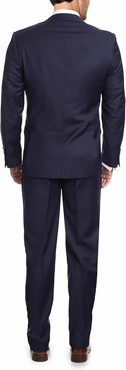 Mens Big & Tall Classic Fit Two Button 100% Wool Suit