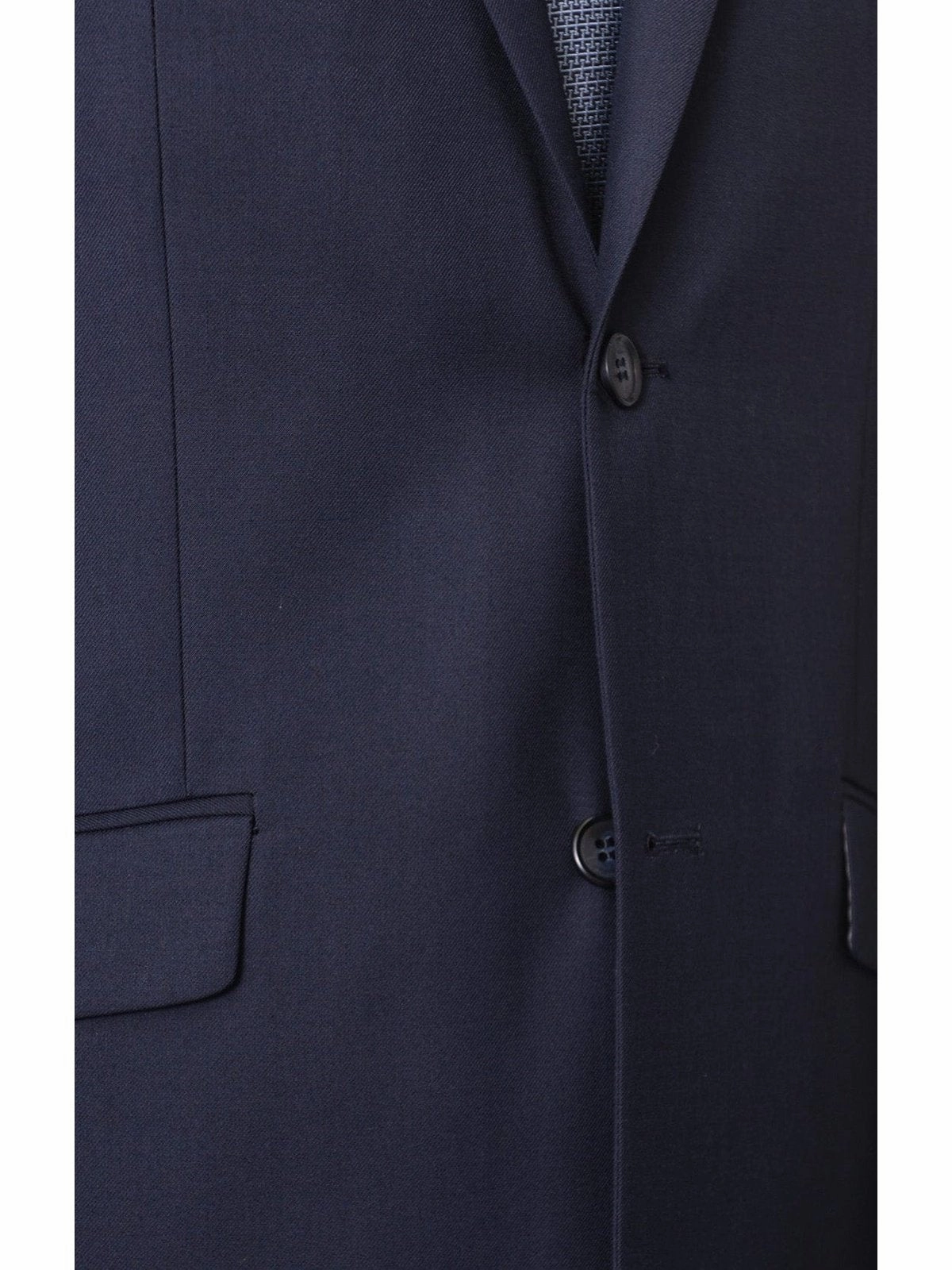 Mens Raphael Slim Fit Wool-touch Solid Blue 2 Button 2 Piece Suit Jacket & Pants