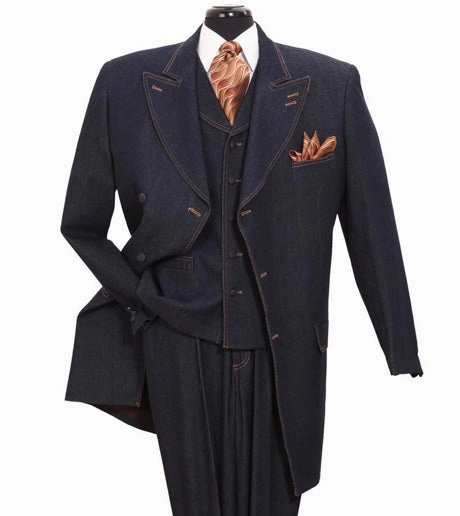 Milano Moda 5283V-DN Mens Suit
