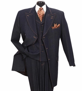 Milano Moda 5283V-DN Mens Suit