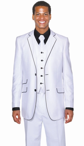Milano Moda 5702V1-W Mens Suit
