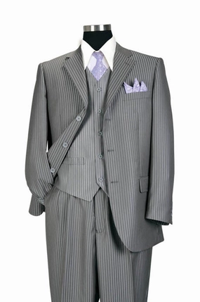 Milano Moda 5802V3K-GY Mens Suit