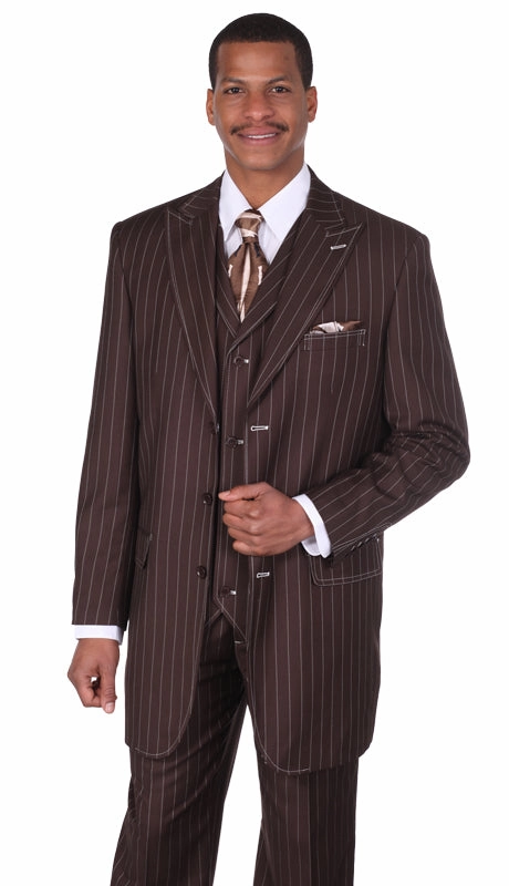Milano Moda 5903V-BR Mens Suit