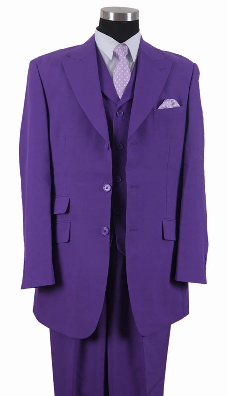 Milano Moda 905V-PUR Mens Suit