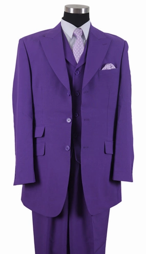Milano Moda 905V-PUR Mens Suit