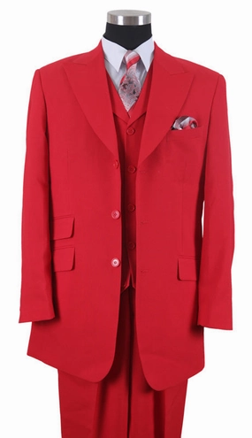 Milano Moda 905V-RED Mens Suit