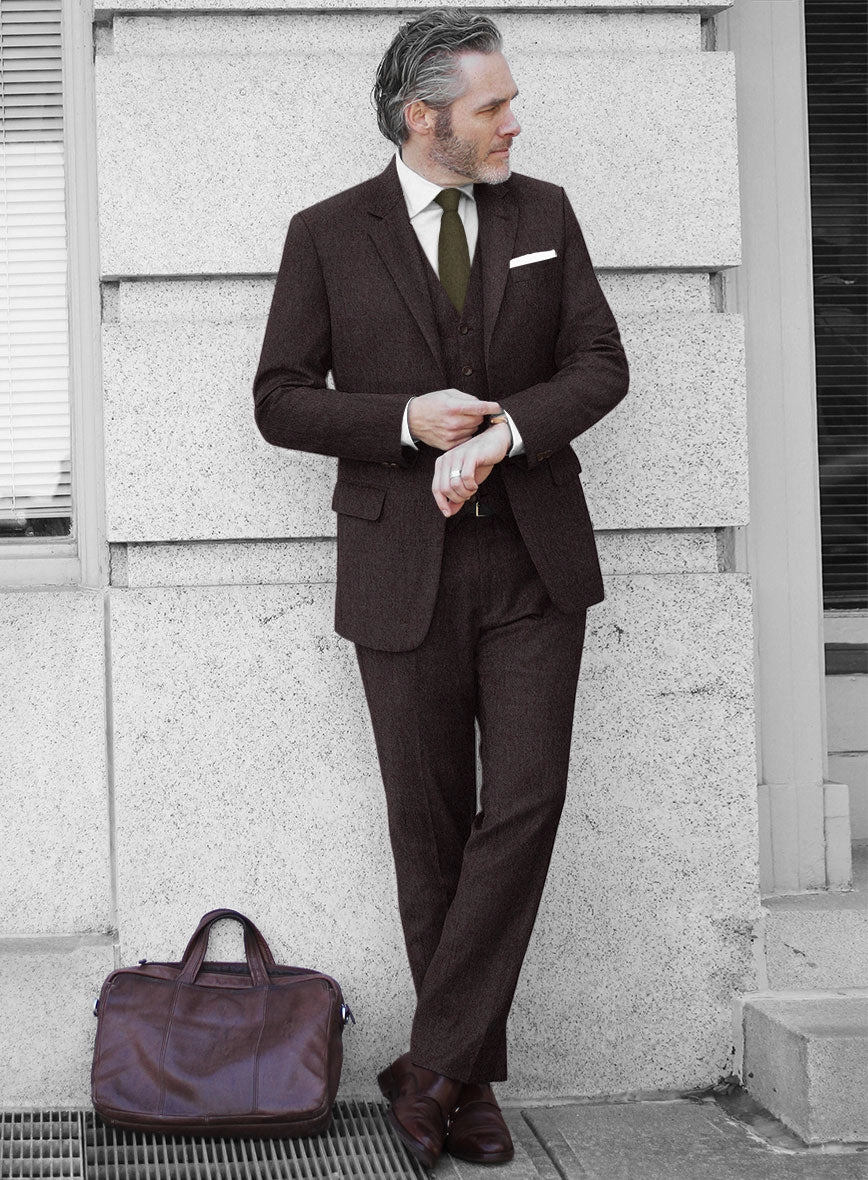 Naples Opera Wine Tweed Suit