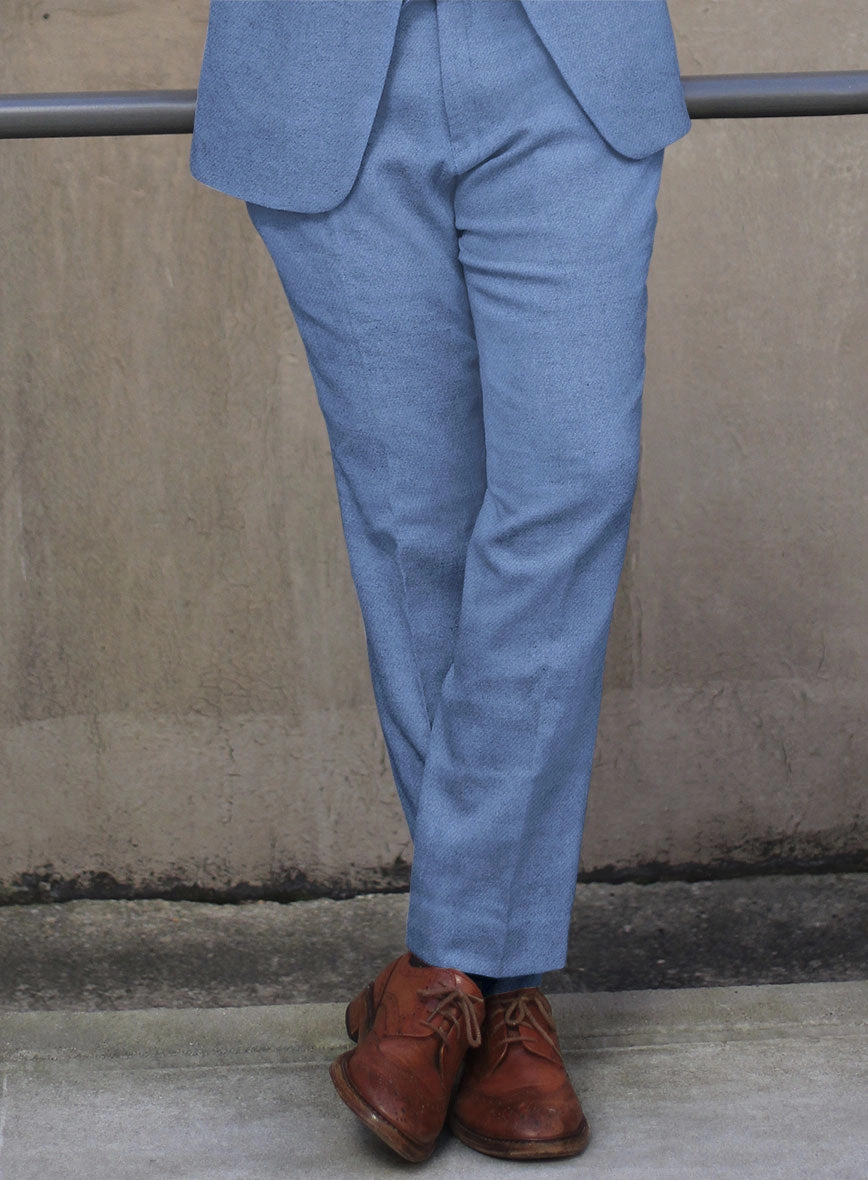 Naples Retro Blue Tweed Suit