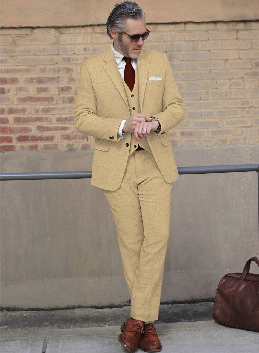 Naples Sahara Beige Tweed Suit