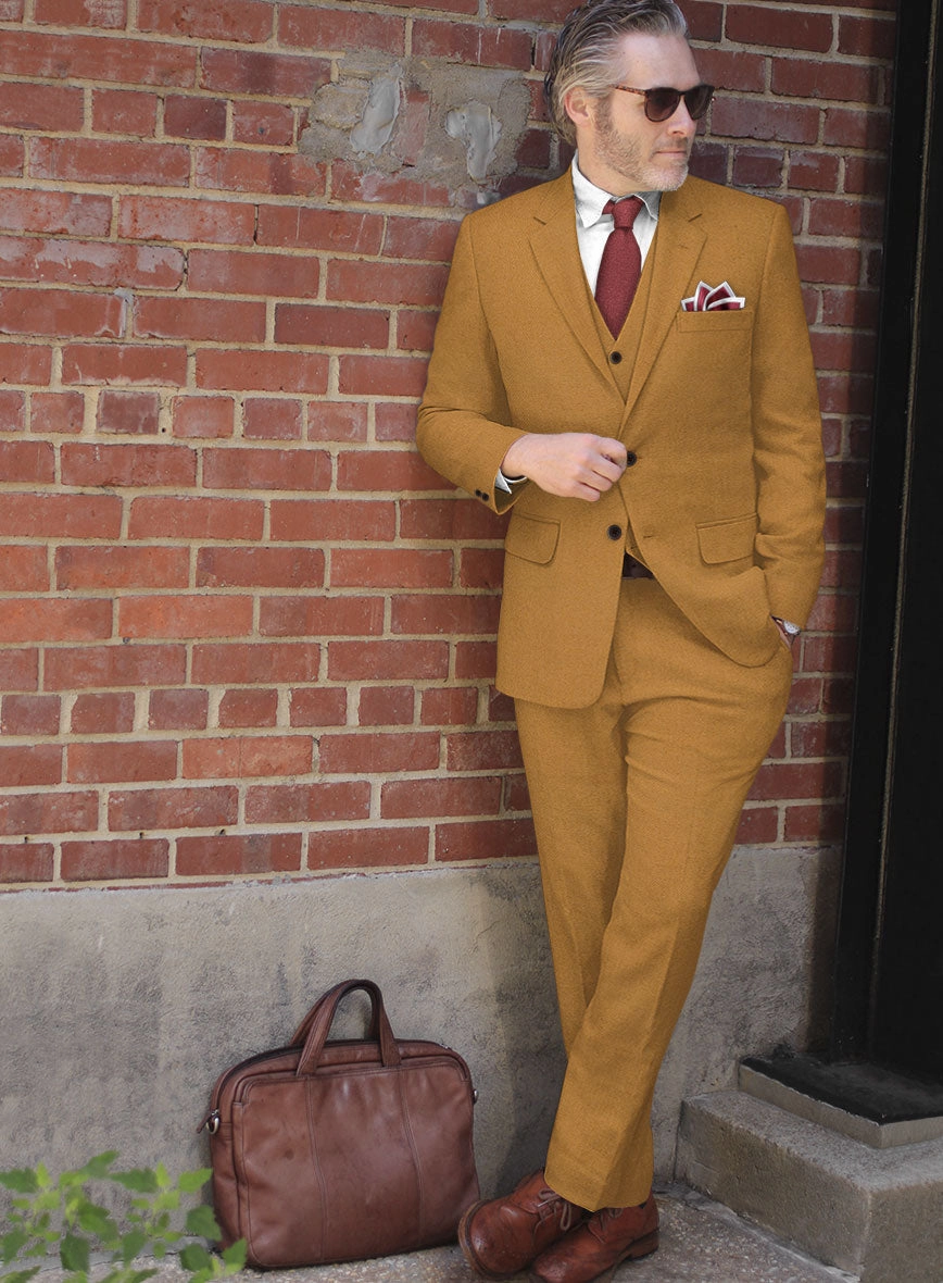 Naples Yellow Tweed Suit