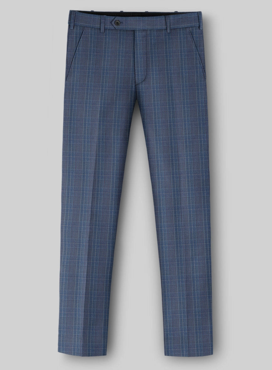 Napolean Canzo Glen Blue Wool Suit