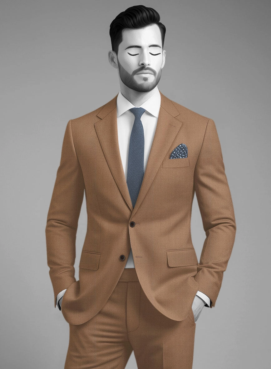 Napolean Caramel Brown Wool Suit