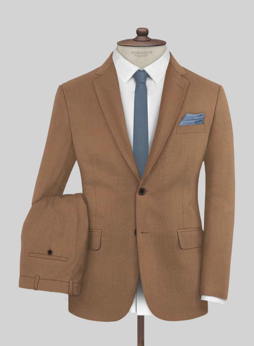 Napolean Caramel Brown Wool Suit