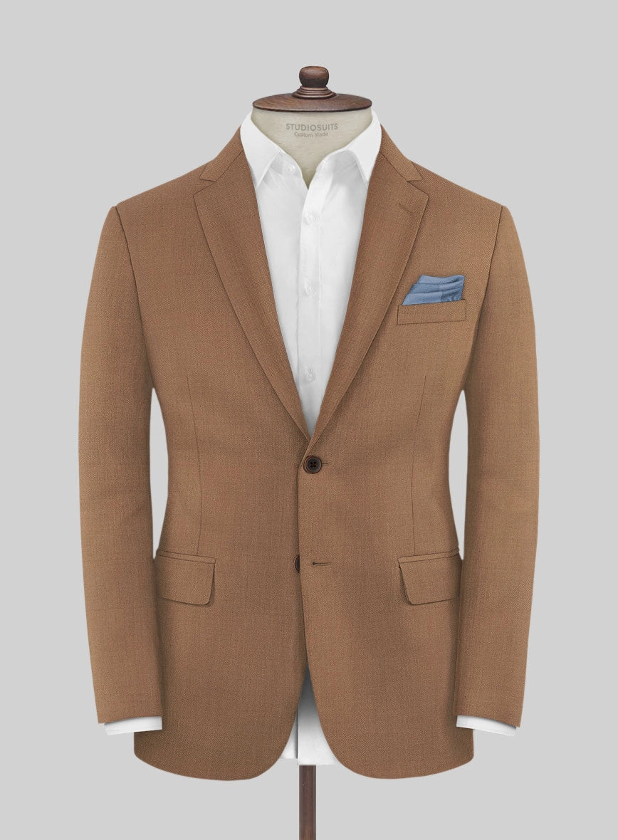 Napolean Caramel Brown Wool Suit