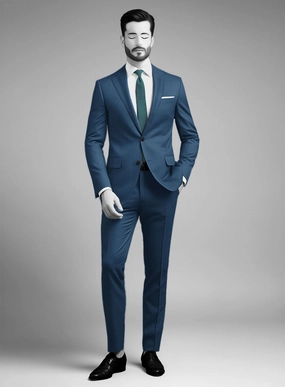 Napolean Casa Blue Wool Suit