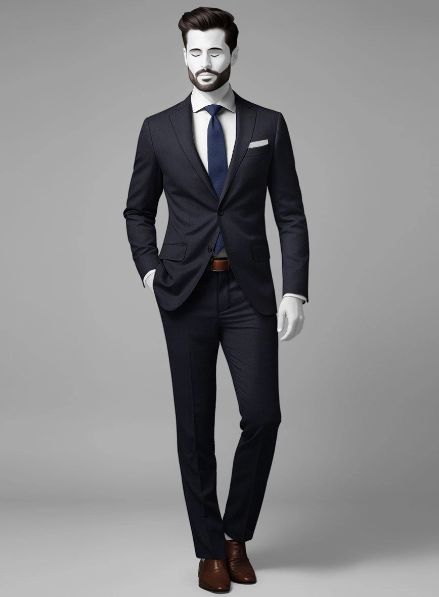 Napolean Cavalry Twill Blue Wool Suit